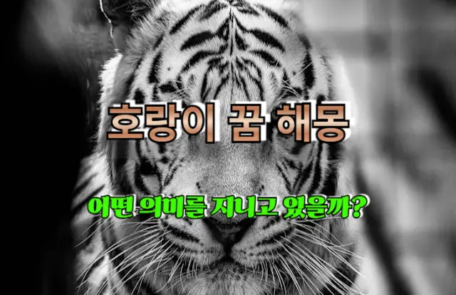 호랑이 관한 꿈 해몽: 과연 어떤 의미를 지니고 있을까?