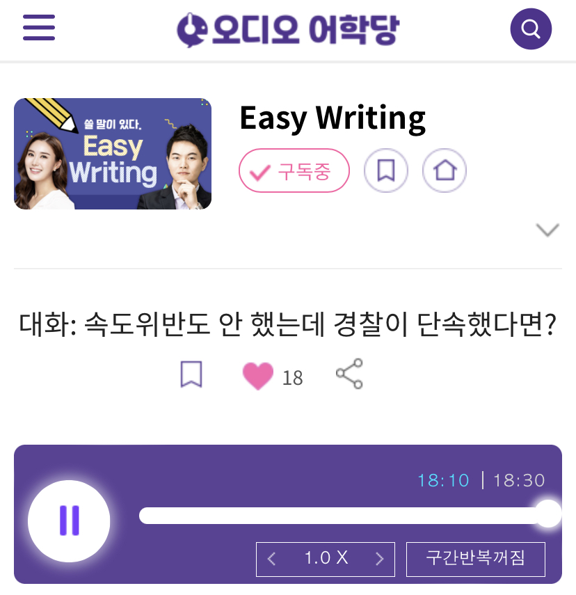 24.01.30.화 Easy Writing 대화: 속도위반도 안 했는데 경찰이 단속했다면?  A cop pulls over a driver on a highway.
