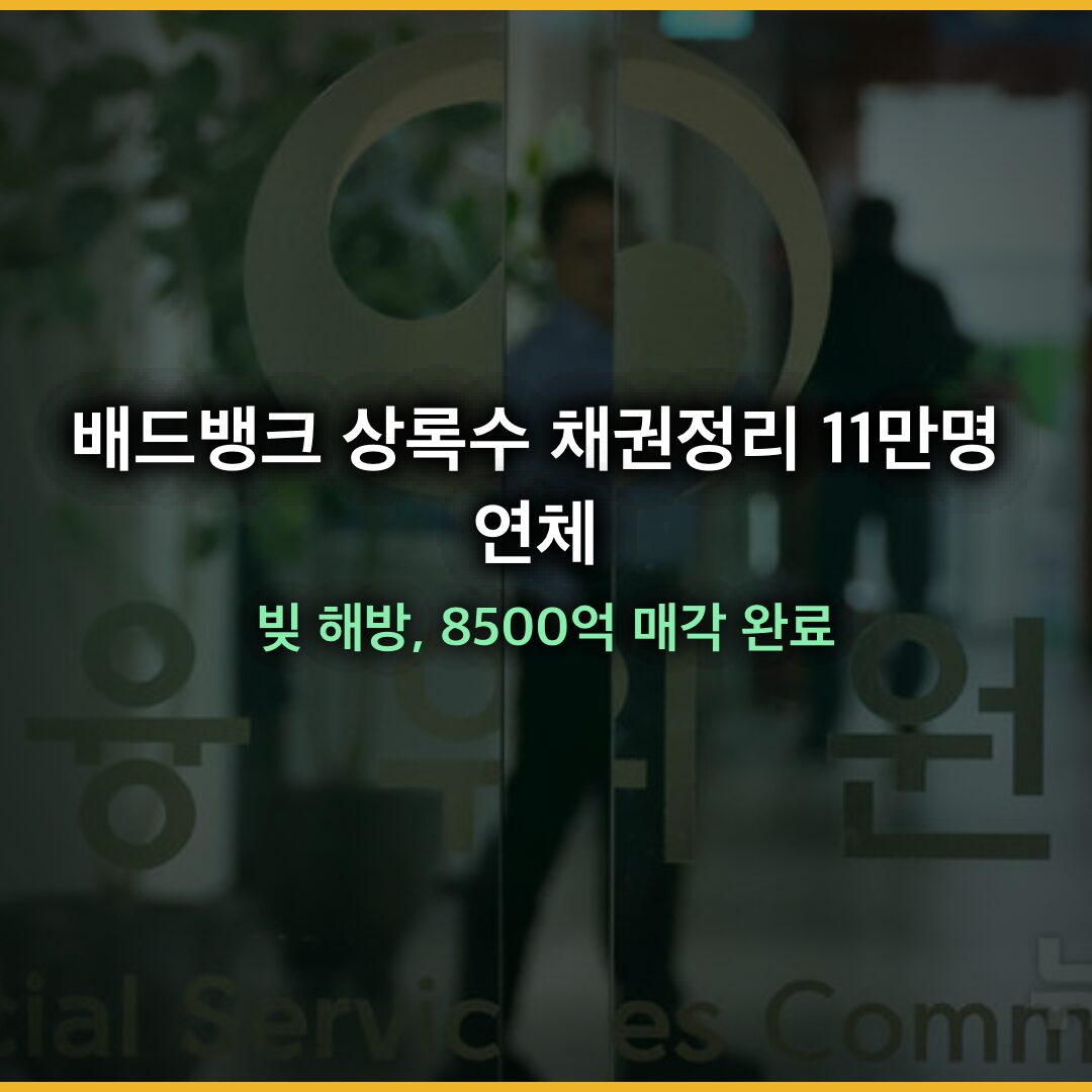 배드뱅크 상록수 채권정리 완료…11만 명 연체 빚 해방, 8500억 매각 완료