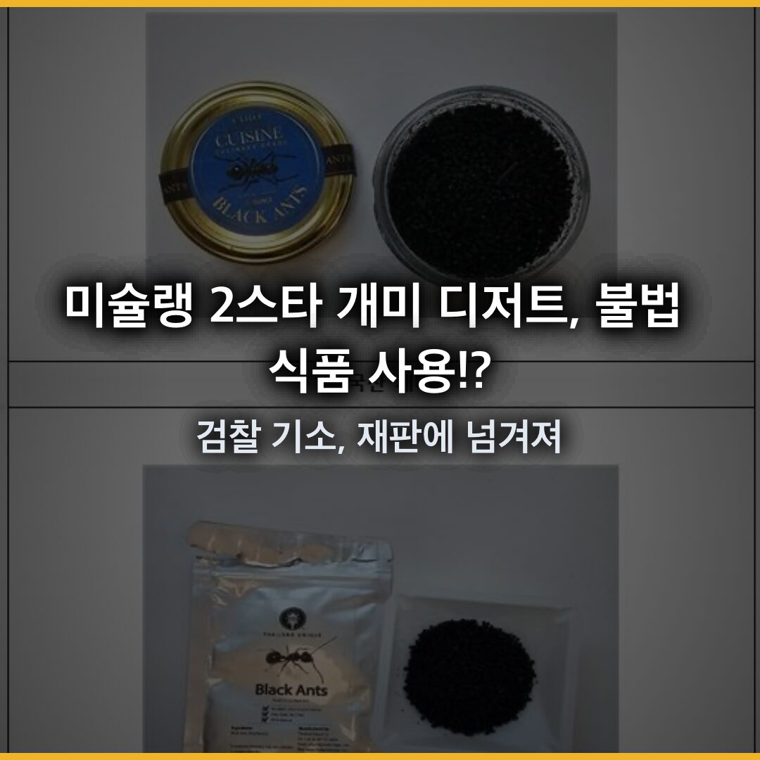 미슐랭 2스타 개미 디저트, 불법 식품 사용으로 재판에 넘겨져
