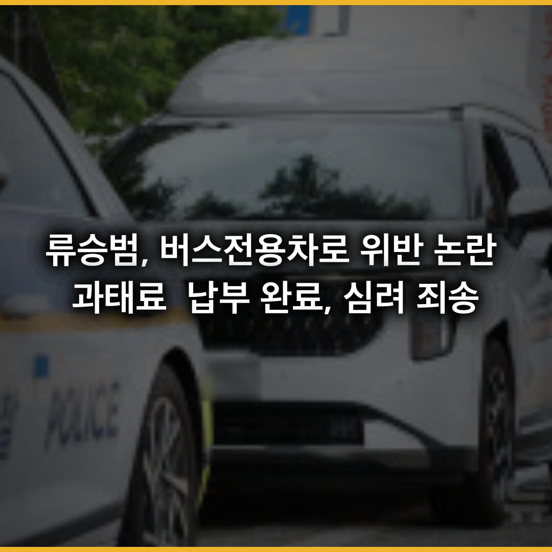 류승범, 버스전용차로 위반 논란…“과태료 납부 완료, 심려 죄송”