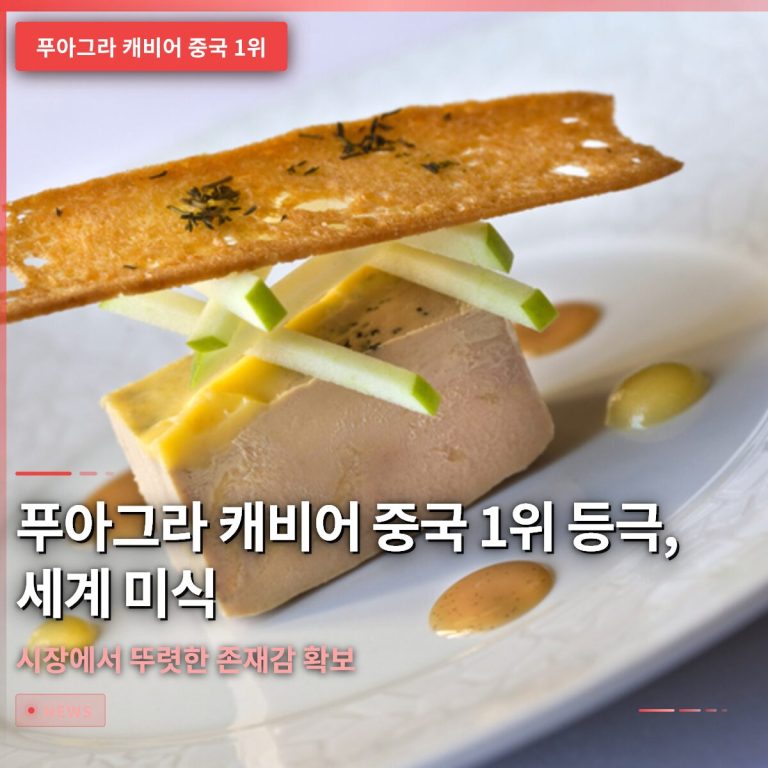 푸아그라 캐비어 중국 1위 등극, 세계 미식 시장에서 뚜렷한 존재감 확보