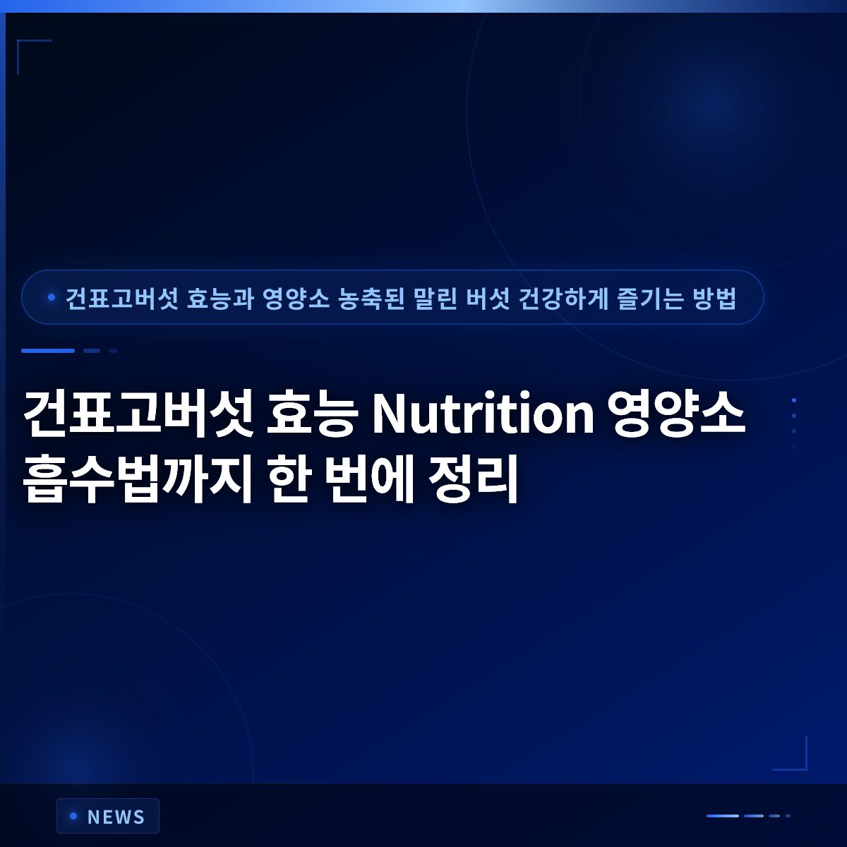 건표고버섯 효능 Nutrition 영양소 흡수법까지 한 번에 정리