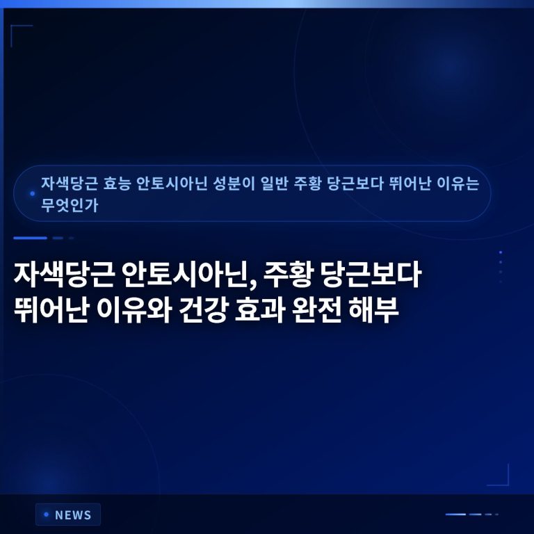 자색당근 안토시아닌, 주황 당근보다 뛰어난 이유와 건강 효과 완전 해부