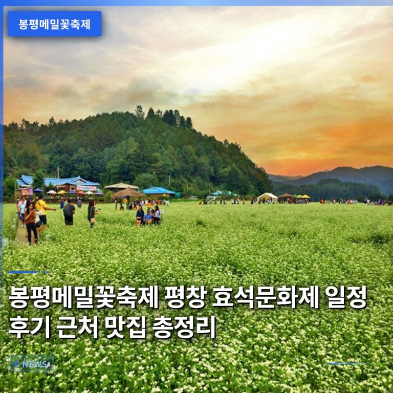 봉평메밀꽃축제 평창 효석문화제 일정 후기 근처 맛집 총정리