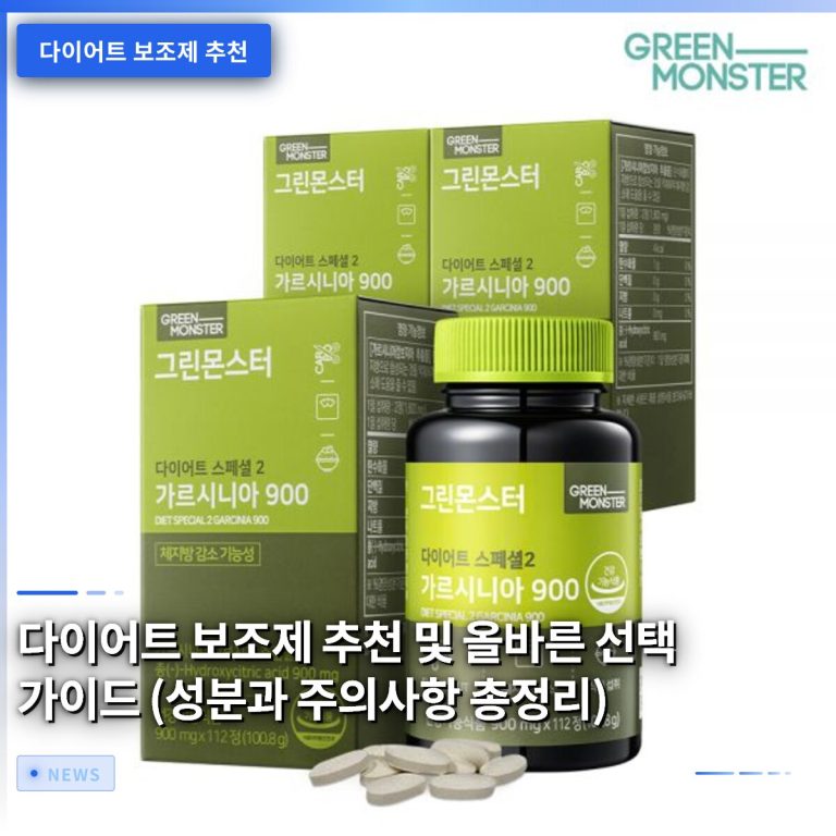 다이어트 보조제 추천 및 올바른 선택 가이드 (성분과 주의사항 총정리)