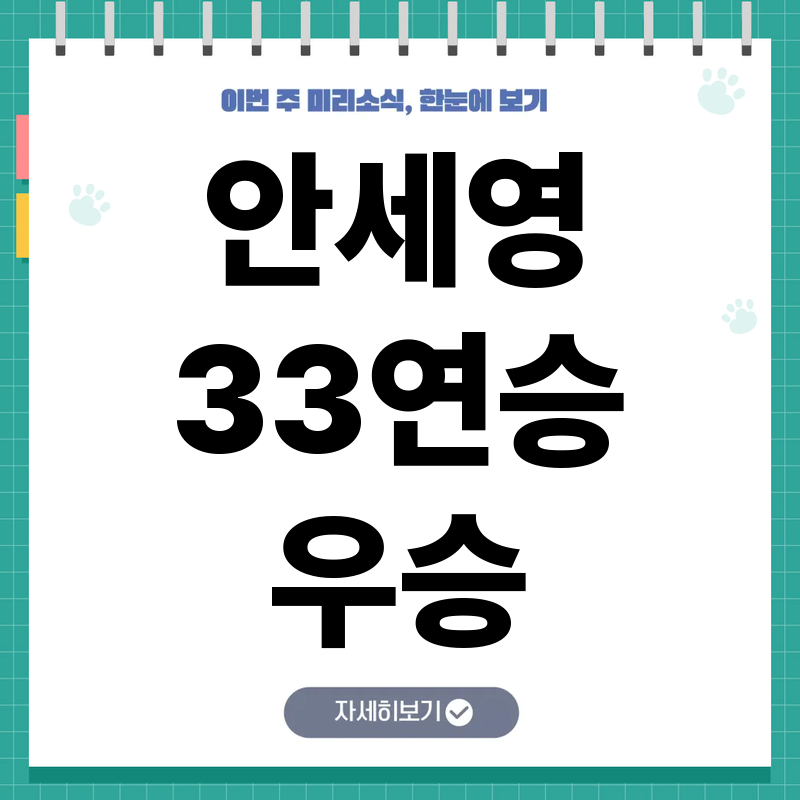 안세영 중국 마스터스 우승, 33연승 무결점 퍼펙트 질주로 세계 무대 다시금 정점 찍다