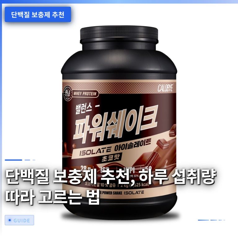 단백질 보충제 추천, 하루 섭취량 따라 고르는 법