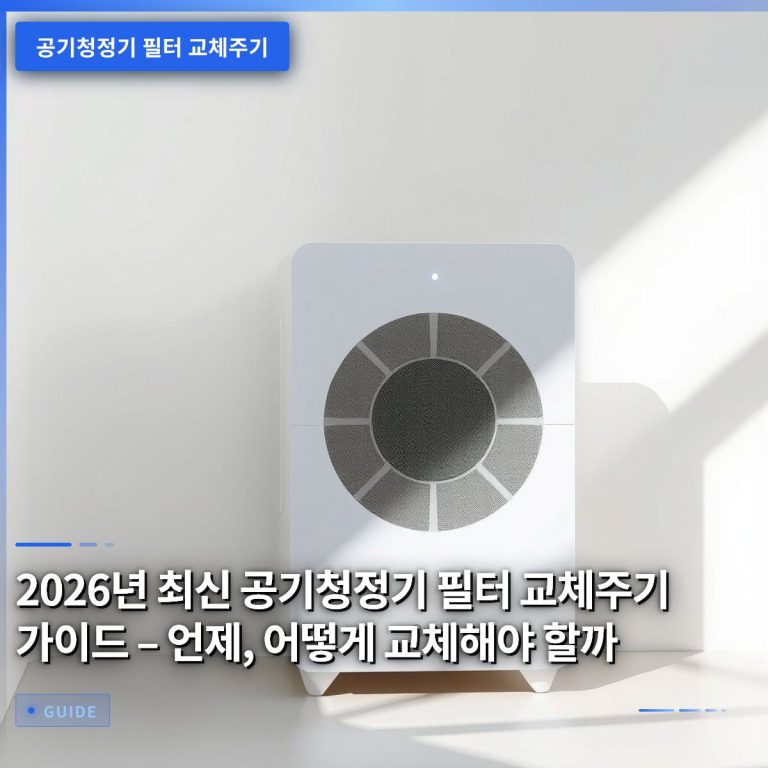 2026년 최신 공기청정기 필터 교체주기 가이드 – 언제, 어떻게 교체해야 할까