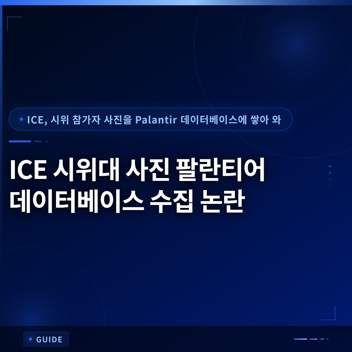ICE 시위대 사진 팔란티어 데이터베이스 수집 논란