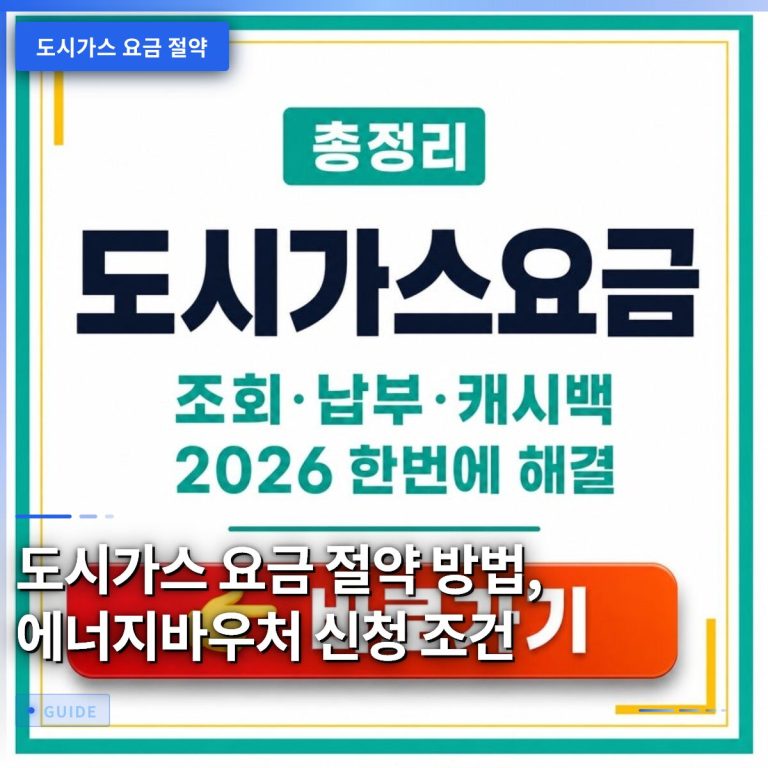 도시가스 요금 절약 방법, 에너지바우처 신청 조건