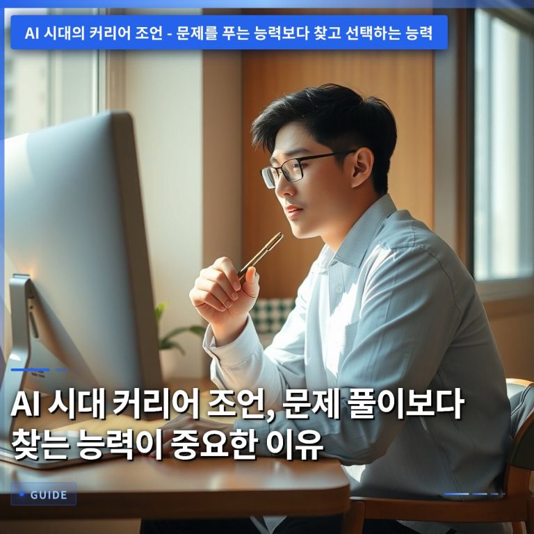 AI 시대 커리어 조언, 문제 풀이보다 찾는 능력이 중요한 이유